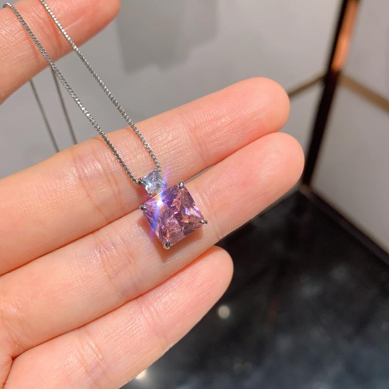 SWAROVSKI - ネックレス レディース エレガント 復古風 模擬ピンク ジルコニア チョーカー ペンダント