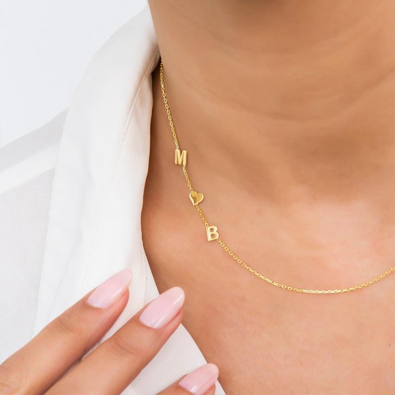 ネックレス レディース チタン製 18K 金 Personalized DIY カスタム ステンレス 溶接 アルファベット
