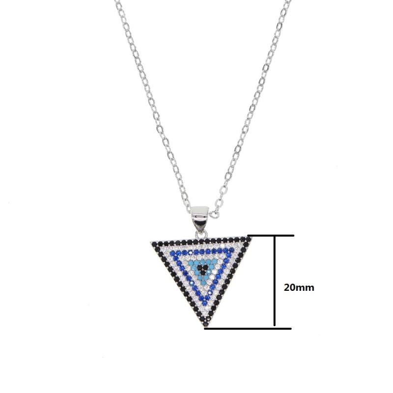 Cubic Zirconia - ネックレス レディース トライアングル チョーカー ペンダント アクセサリー ジュエリー ギフト プレゼント