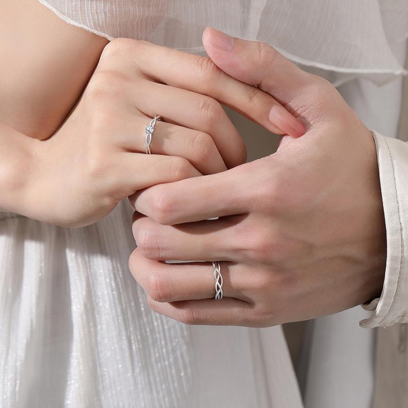 指輪 ペアリング シルバー925 メンズ レディース ジルコニア 男女兼用 カップル ラッキーアイテム