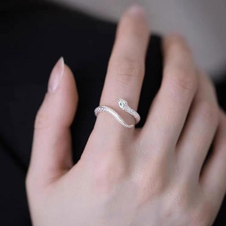 指輪 レディース シルバー925 スネークリング スネーク ヘビ 蛇 フリーサイズ オープンリング アニマル..