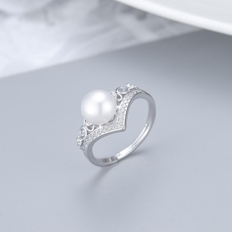 Other , Materials - 指輪 レディース シルバー925 パール V字型 リング アクセサリー 普段使い おしゃれ シンプル 上品 エレガント