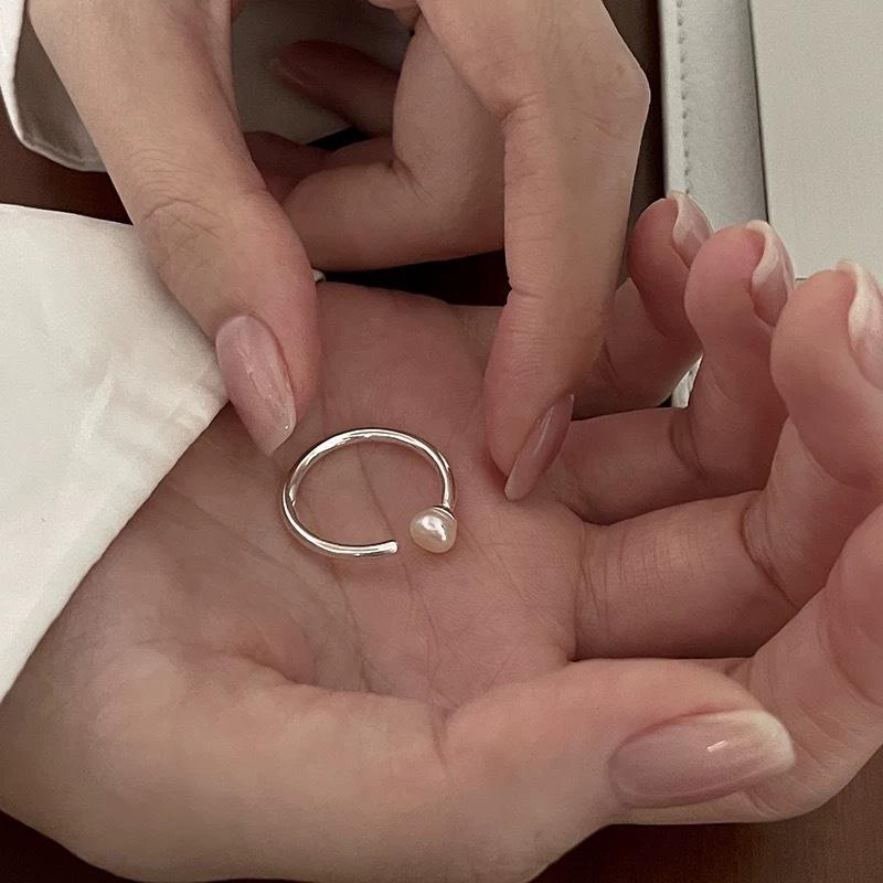 其它 - 指輪 レディース シルバー925 パール シンプル 豪華感 クロスボーダー 百搭 インスタ風