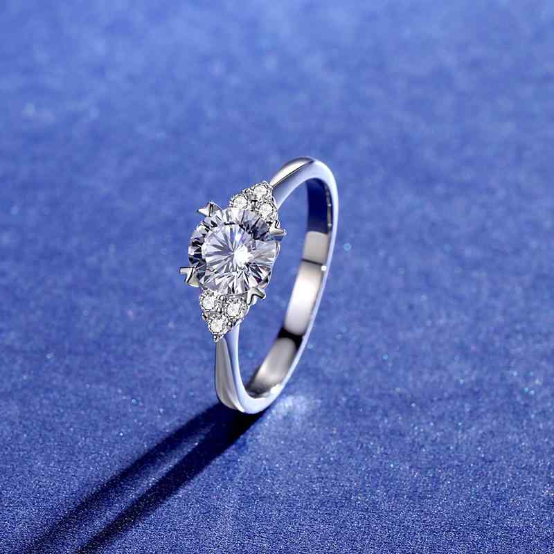 指輪 レディース 925 シルバー 四爪 モアサナイト リング アクセサリー 三生三世