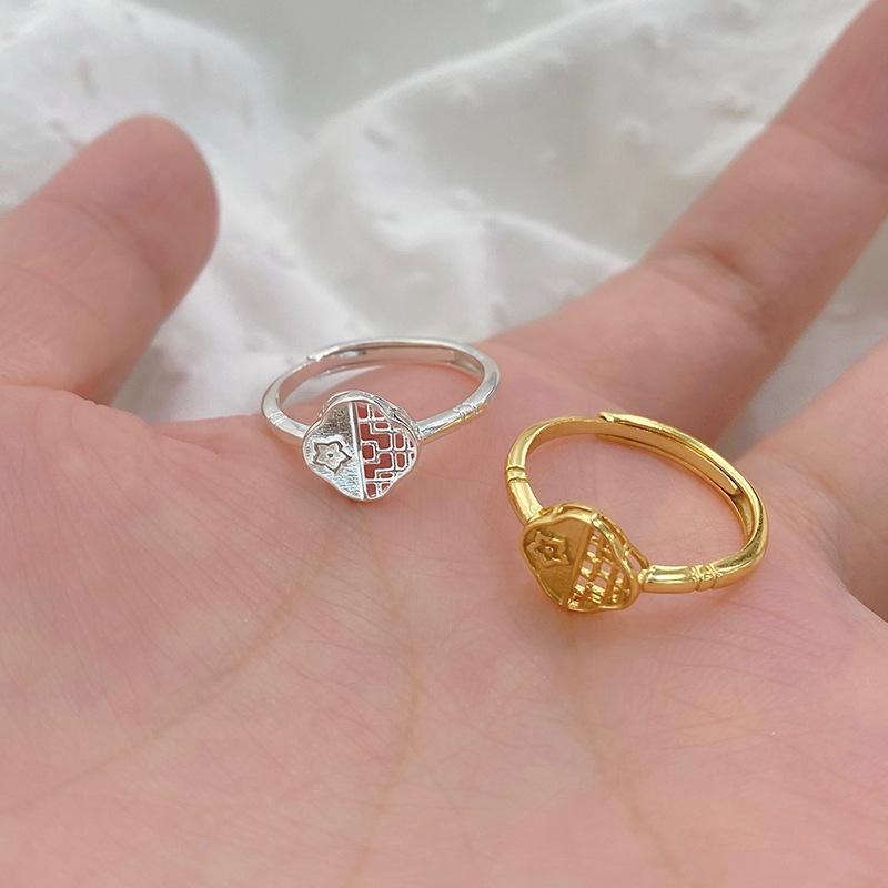 指輪 レディース S999 足銀 花窓 リング 豪華感 文芸的 エレガント 小众 手飾り