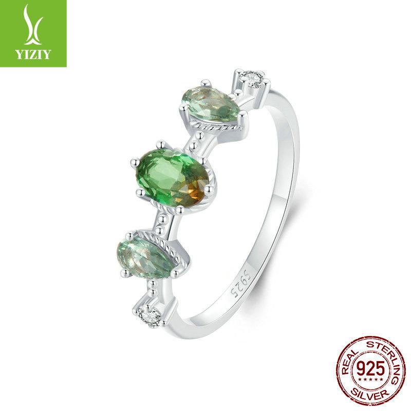 指輪 レディース S925 シルバー エレガント 碧玺風 ジルコニア 電気メッキ加工 ゴージャス 宮廷風 ラッ..