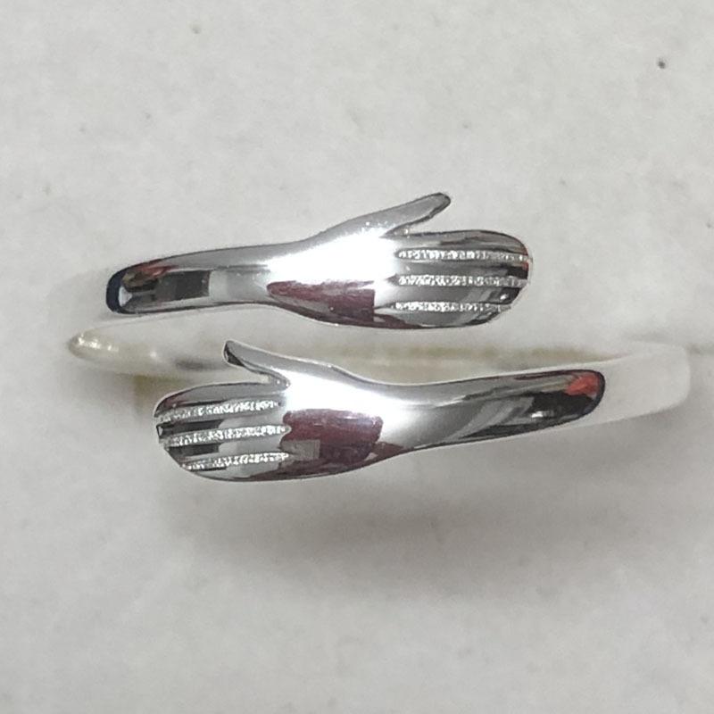 指輪 レディース S925 シルバー 小さめ かわいい 愛の抱擁 オープンリング アマゾン