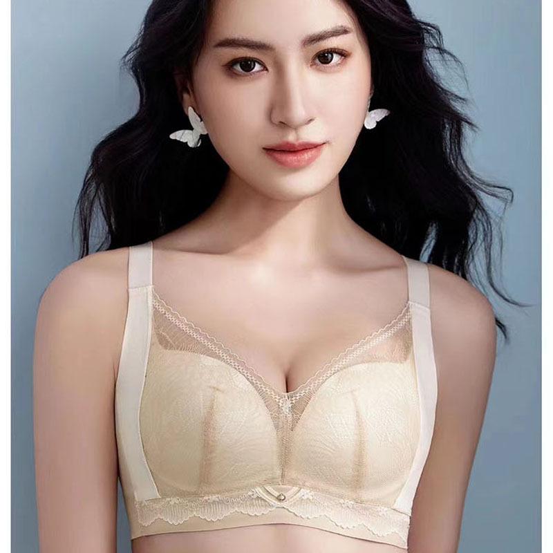 ブラジャー レディース Bカップ 中厚 無地 ワイヤーなし サイドボーンなし バストアップ 寄せ上げ 谷間メイク アンダー調節 普段使い リラックス2