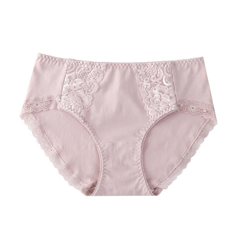 パンツ レディース 女性用 ショーツ 綿100% コットン 抗菌 伸縮性 無縫製 シームレス 快適 履き心地 レース シンプル 大きいサイズ
