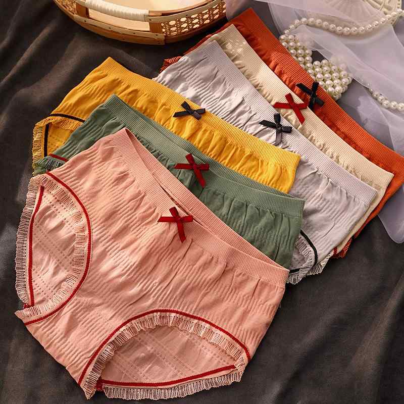 ショーツ レディース 小仙女 褶皱 中腰 レース 花柄 かわいい パンティー