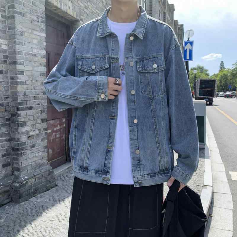 ジャケット メンズ 男性用 デニム Gジャン ブルゾン ジャンパー ゆったり ビッグシルエット 春秋 カジュアル ワーク ウェア トップス 羽織り