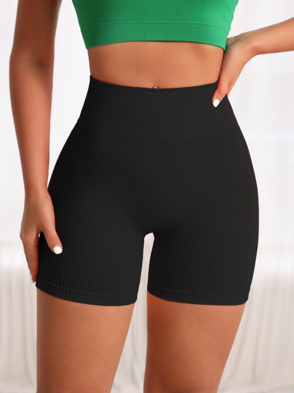 ヨガパンツ ショート レディース スポーツ シームレス ハイウエスト 美尻 腹部コントロール ストレッチ タイト トレーニング ジム ウェア