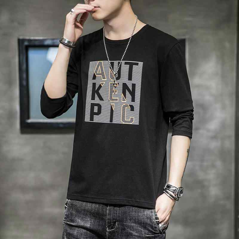 Tシャツ メンズ 男性用 長袖 春秋 ルーズフィット インナー トップス スウェット 韓国 カジュアル 普段使い
