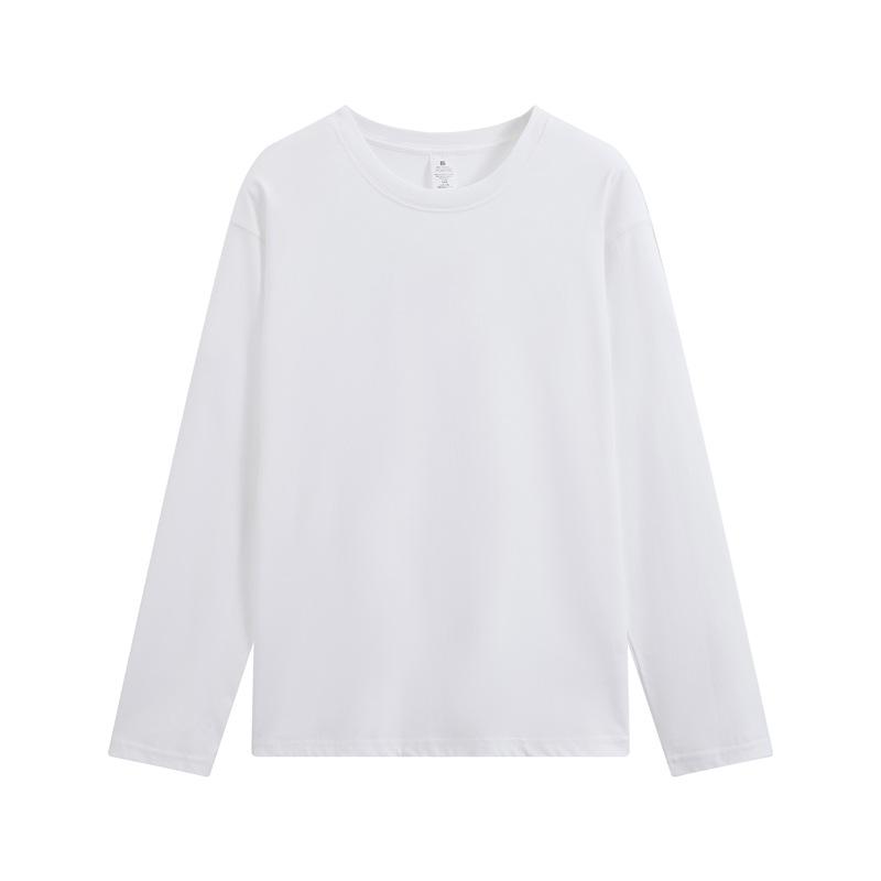 Tシャツ メンズ 男性用 長袖 トップス 220G 新疆綿 コットン アンダーシャツ 冬 保温 インナー クルーネック 丸首 無地 カジュアル