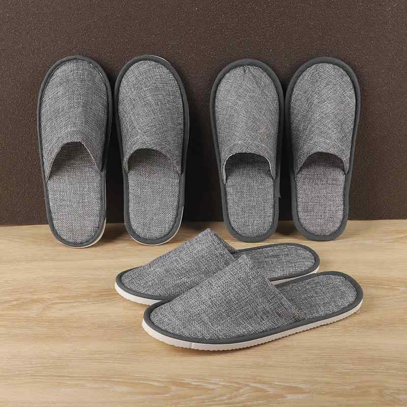 スリッパ 亜麻 美容院 ホーム ホテル 旅館 用品 リネン スリッパ 滑り止め 洗える