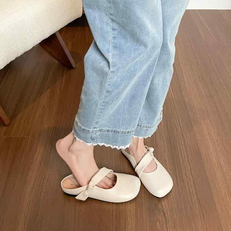 サンダル レディース 高級感 春夏 つっかけ ぺたんこ フラット ローヒール スリッパ ミュール スカート パンツ 普段使い かわいい 歩きやすい 疲れない