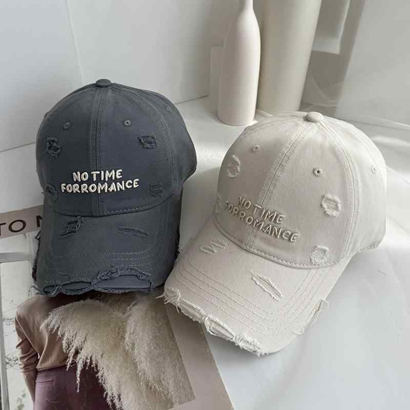 帽子 ベースボールキャップ 男性用 女性用 立体刺繍 ダメージ加工 日よけ 紫外線対策 春夏