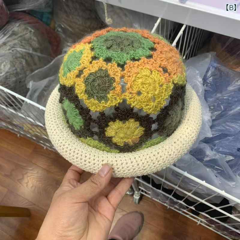 帽子 レディース 秋冬 ウール ニット帽 手編み 礼装帽子 エレガント かわいい おしゃれ 防寒 あったか ウール 毛糸2 3