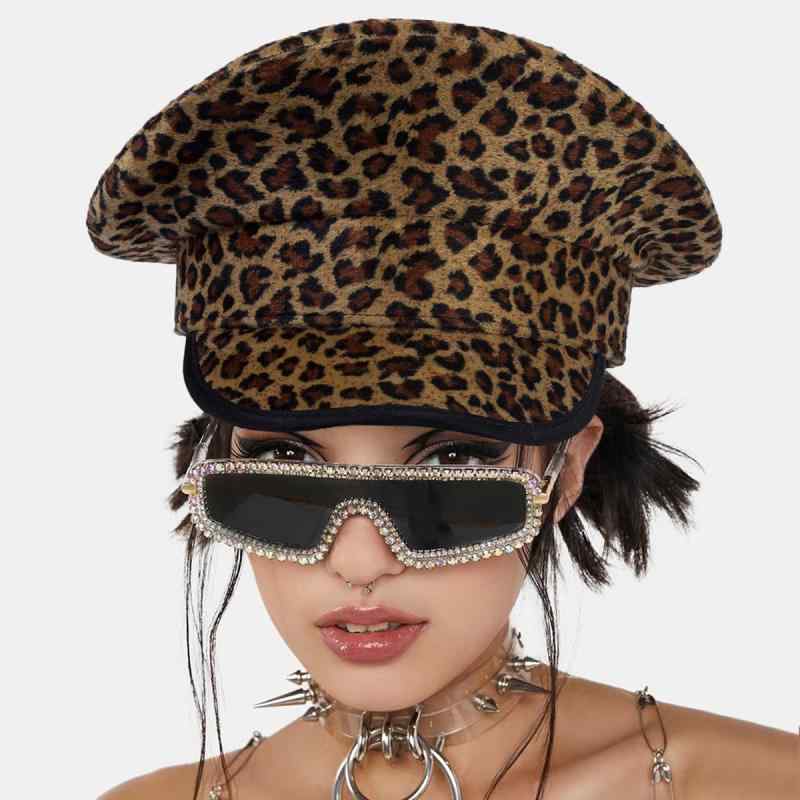 帽子 レディース 春夏 ヒョウ柄 接触冷感 紫外線対策 普段使い かわいい おしゃれ 힙합 キャップ レトロ マリンキャップ