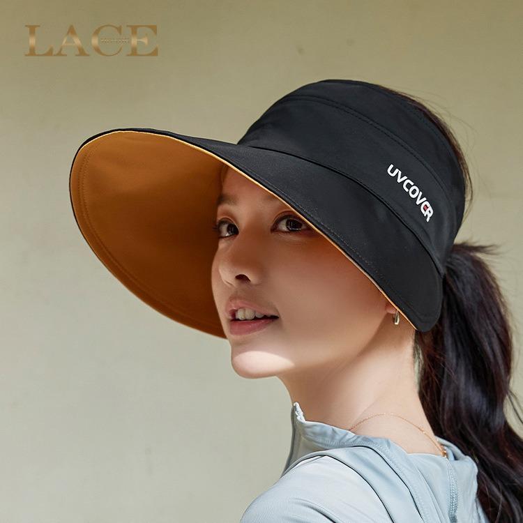 帽子 レディース 接触冷感 UVカット 日焼け防止 つば広 サンバイザー 遮光 紫外線対策