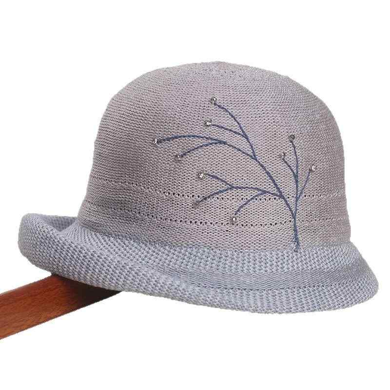 For Women - 帽子 レディース 秋冬 手編み ラン 蘭の花 モチーフ あったか ウール バケットハット エレガント