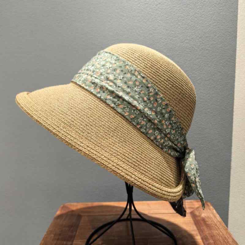 紳士帽 - 麦わら帽子 レディース 春夏 UVカット 紫外線対策 遮光 折りたたみ 紐付き ハット 帽子 つば広 日焼け防止 小顔効果 かわいい 蝶結び 草編み ガーデニング アウトドア