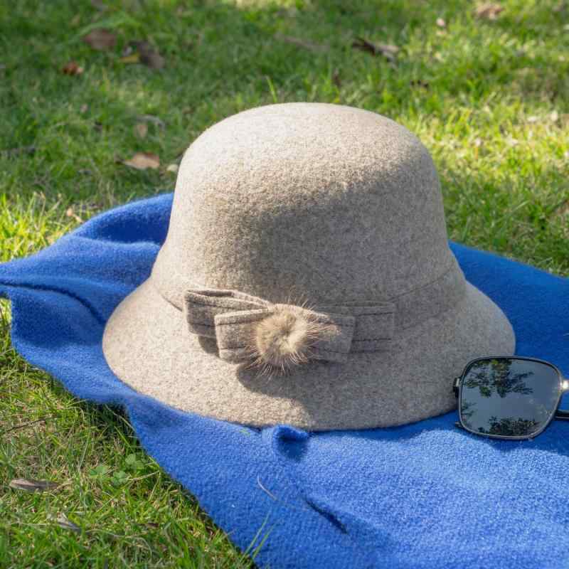 Hat - 帽子 レディース 婦人 ミセス シニア 暖かい 防寒 ウール 秋冬 高見え おしゃれ かわいい フィッシャーマンハット ふわふわ もこもこ ボア ニット帽
