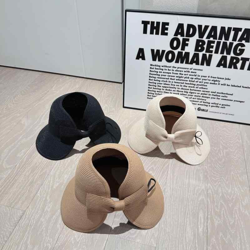 麦わら帽子 レディース 春夏 紫外線対策 つば広帽子 蝶結び 日よけ帽子 折りたたみ帽子 ハット かわいい 旅行用 婦人帽子2(4.0)