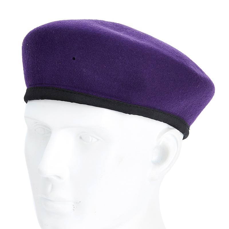 Bags, Accessories, Designer Items - ベレー帽 男性用 礼儀隊 帽子 水兵舞 帽子 画家 帽子 パープル メンズ ウール フェルト クラシック レトロ