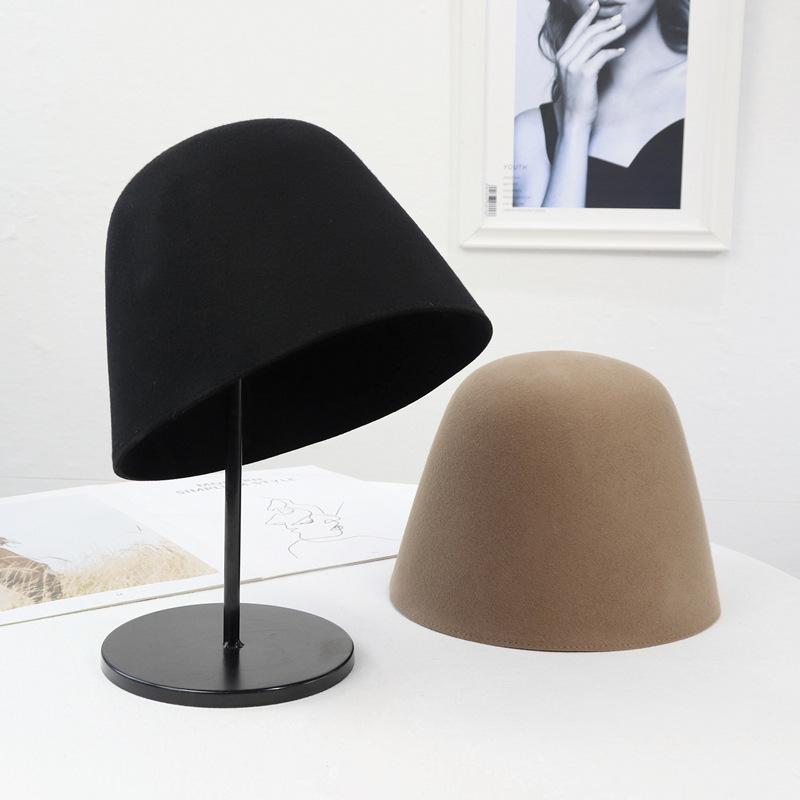 帽子 レディース バケットハット 鐘型帽子 盆帽 ウール レトロ 韓国風 日本風 フィッシャーマンハット 秋冬 小顔効果 あったか かわいい おしゃれ