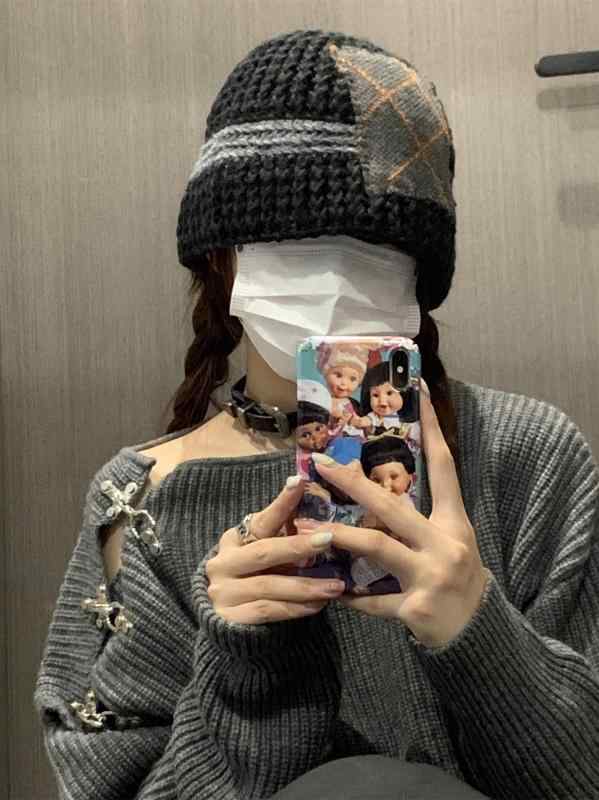 ニット帽 秋冬 ウール パッチワーク バケットハット 漁夫帽 メンズ レディース 防寒 あったか おしゃれ かわいい 普段使い アウトドア