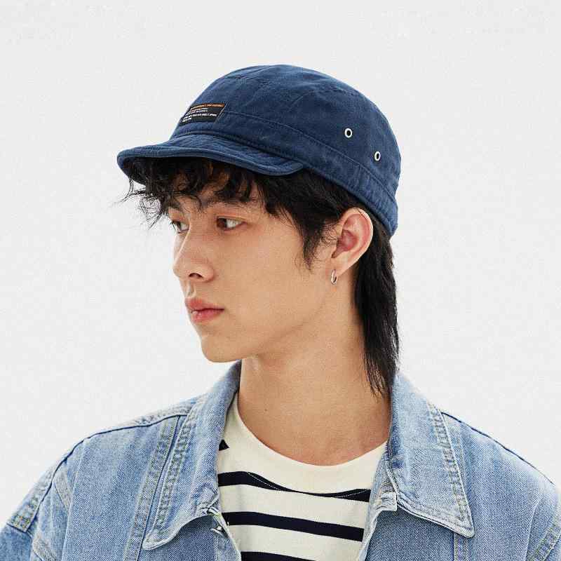 キャップ 男性用 ワークキャップ 短つば 復古 五枚接ぎ 小さめつば