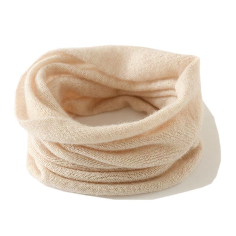 Neck Warmers - マフラー 男女兼用 秋冬 羊毛 ネックウォーマー 保温 防寒 伸縮性 ニット スヌード 付け襟