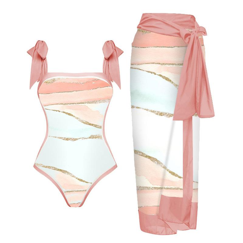 水着 レディース 体系カバー ワンピース & スカート セット かわいい おしゃれ ビーチ リゾート スイムウェア 体型カバー 接触冷感 吸湿速乾
