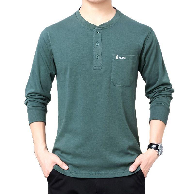 Other - Tシャツ 男性用 長袖Tシャツ シニア 世代向け 綿100% スタンドカラー 普段使い 部屋着 秋物 リラックス 真ポケット
