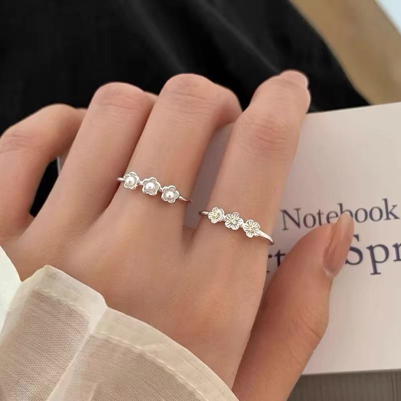 指輪 レディース S925 シルバー 梅の花 リング シンプル 指輪 花柄 ファッション アクセサリー