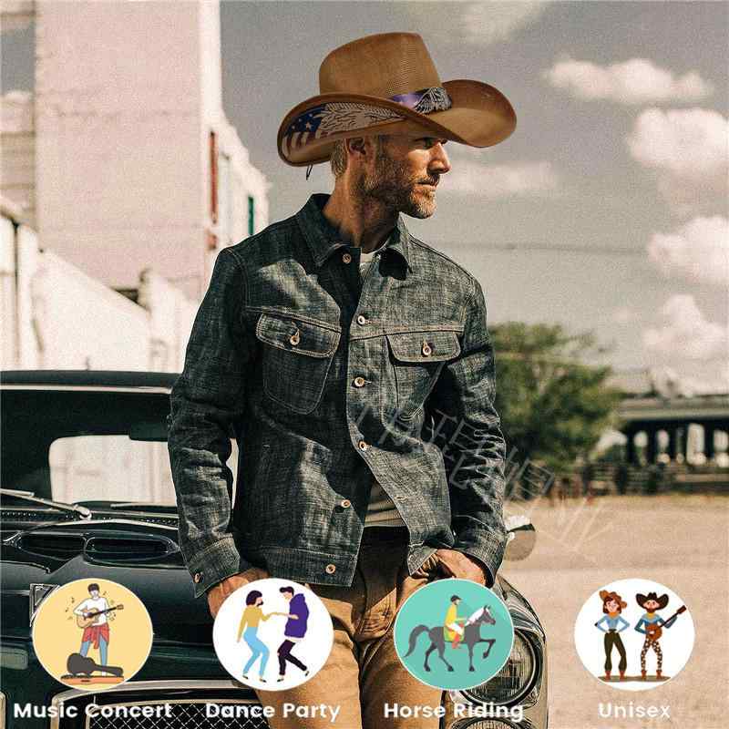 帽子 男性用 女性用 デニムハット 野球帽 テンガロンハット カウボーイハット ストローハット 麦わら帽子 ハードタイプ アウトドア 外国貿易 アマゾン 高級感2