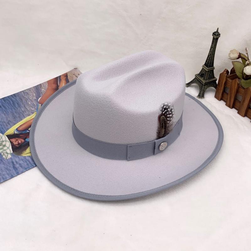 帽子 男性用 フェルトハット 礼帽 英国風 レトロ ジャズハット 騎士帽 メンズ おしゃれ 秋冬2