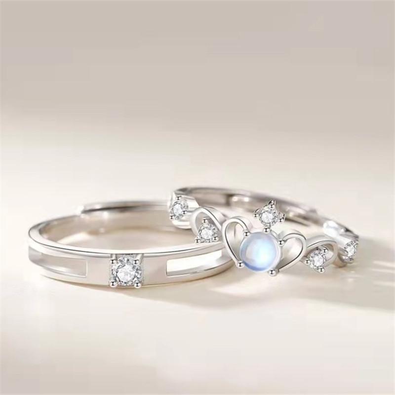 指輪 ペアリング S925 シルバー 光石 ファッション デザイン シルバーアクセサリー メンズ レディース 男女兼用 フリーサイズ 調節可能