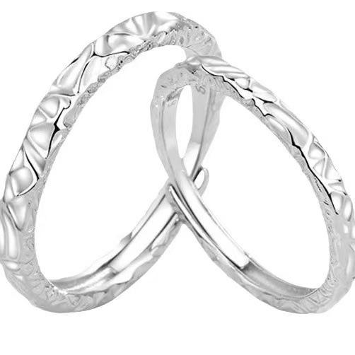 指輪 ペアリング シルバー999 キャンディ ラブリング 高級感 不規則 恋人 記念日 プレゼント