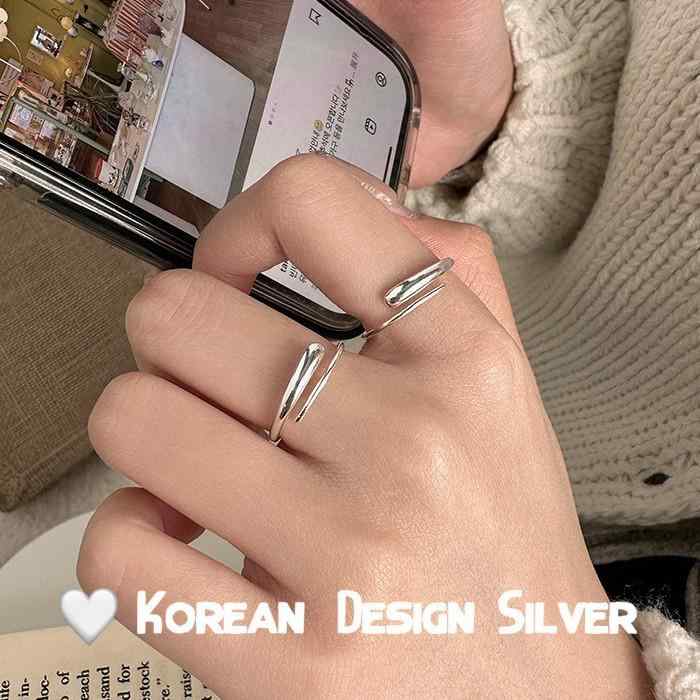 乐天商城 - 指輪 レディース シルバー925 ドロップ型 ファッションリング おしゃれ 小さめ 普段使い インスタ 人気