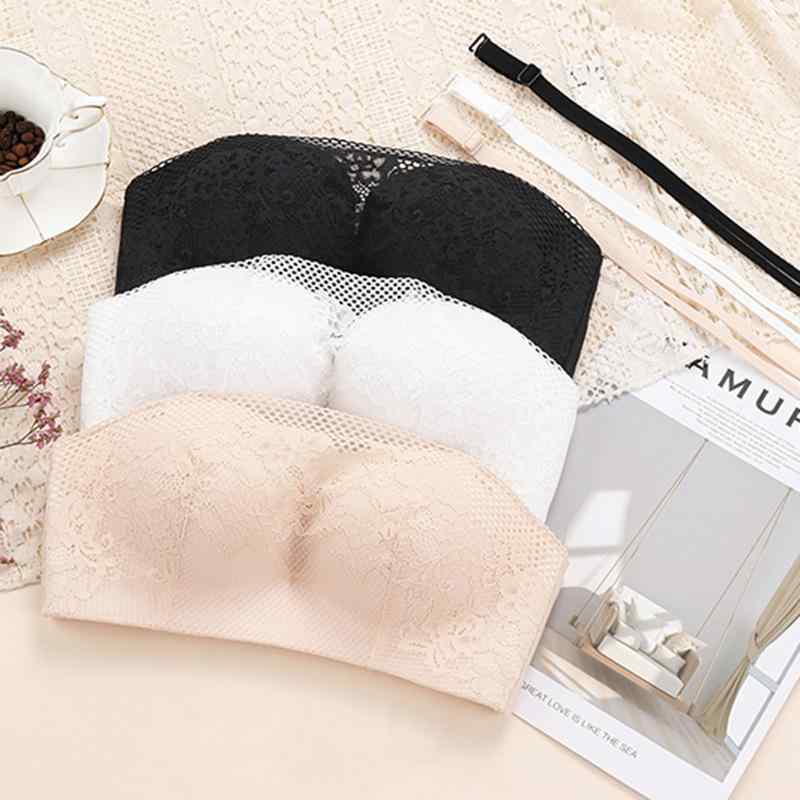 Rakuten - ブラジャー レディース 春夏 接触冷感 薄型 ノンワイヤー ずれ落ち防止 チューブトップ 肩紐なし 2way 美背 インナー