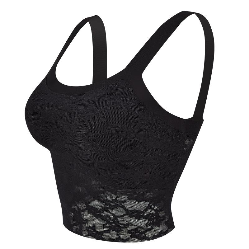 タンクトップ レディース 春夏 ブラパッド付き 通気性 軽量 薄手 締め付けない ノンワイヤー 一体型2