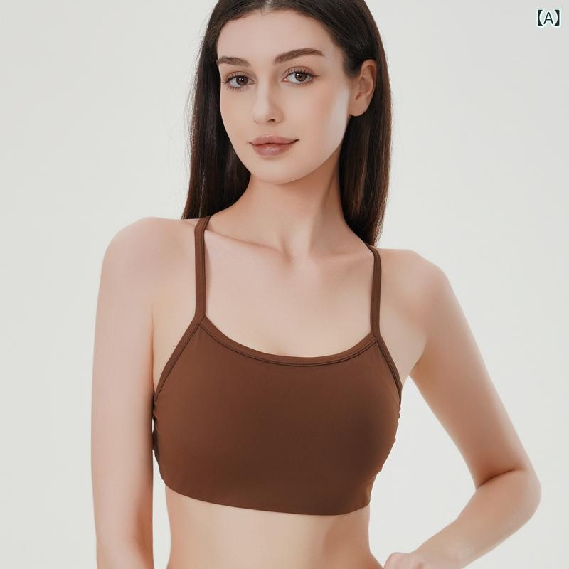 ヨガウェア レディース スポーツブラ 揺れない 美背 インナー カップ付き ランニング フィットネス トレーニング 防振 ズレ防止