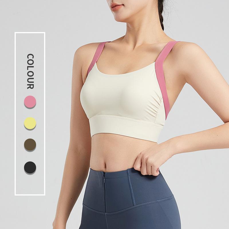スポーツブラ レディース 揺れない 美背 ヨガブラ 速乾 通気性 ストレッチ ホールド スポーツウェア ランニング フィットネス トレーニング ジム 運動 普段使い