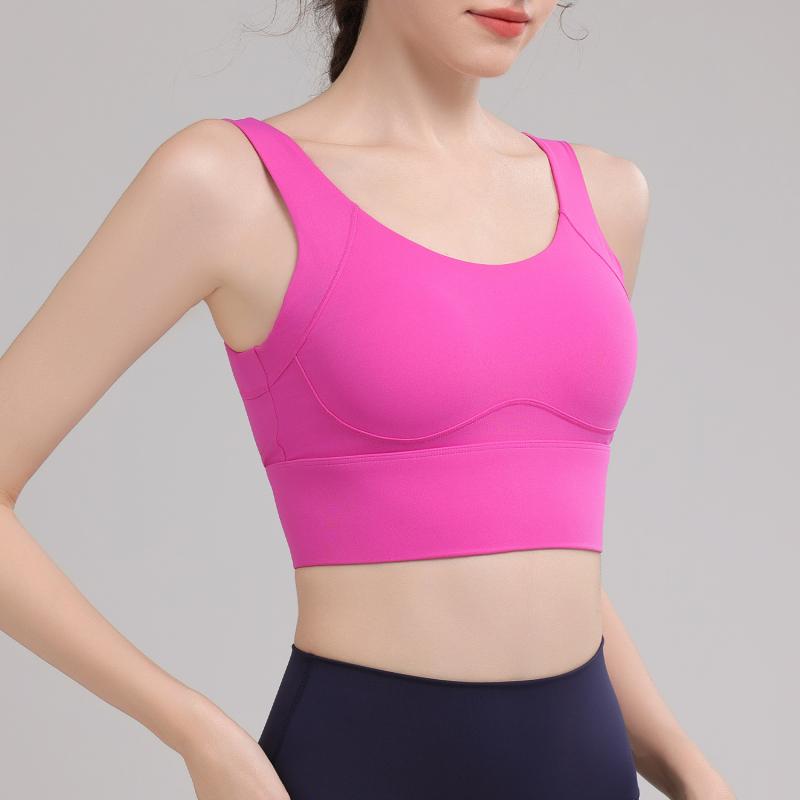 ブラジャー レディース スポーツブラ 一体型カップ 揺れない ヨガウェア 深V 美背 運動用インナー ランニング トレーニング 吸湿速乾 耐震