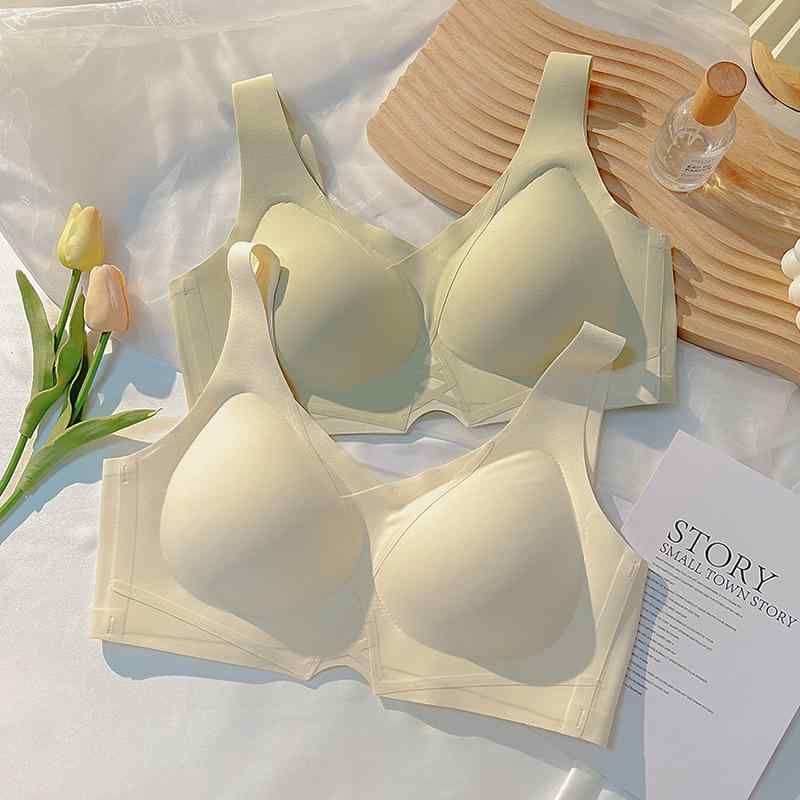 乐天商城 - ブラジャー レディース 接触冷感 ノンワイヤー 揺れない 乳胶 聚拢 シンプル ベスト 立体 美背2