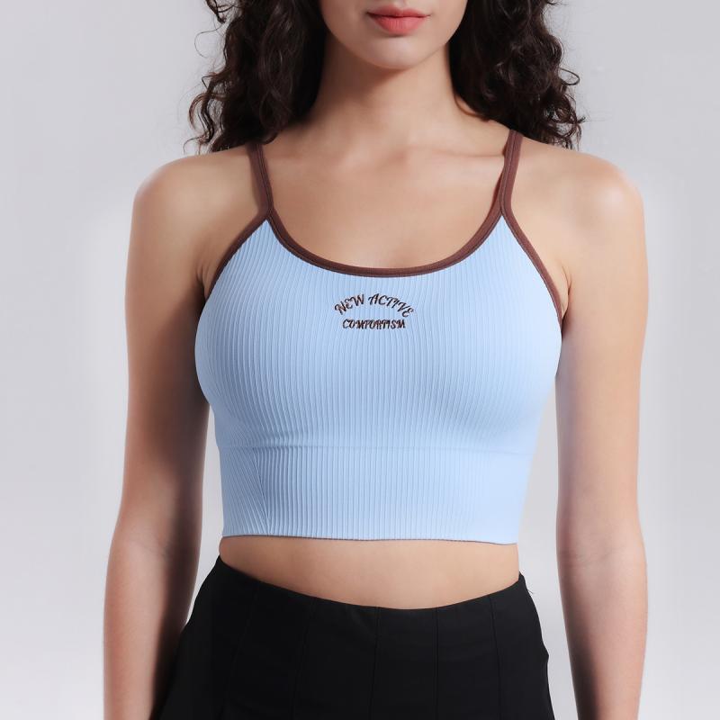 ヨガ スポーツブラ レディース 背中見せ インナー カップ付き 揺れない フィットネスブラ 高強度 トレーニングウェア
