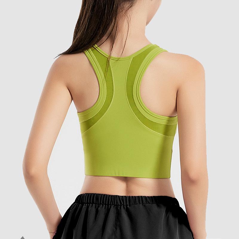 スポーツブラ レディース 高強度 揺れない 美背 ヨガブラ 一体型 健身 聚拢 吸汗速乾 通気性 ランニング フィットネス ピラティス