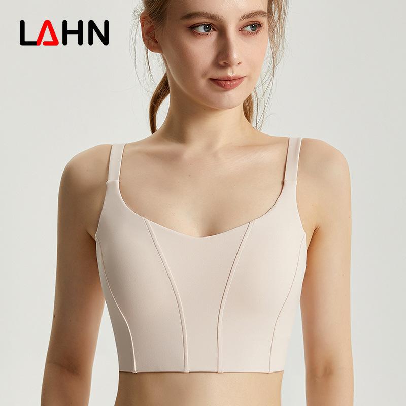 スポーツブラ 一体型 固定カップ パッド入り 耐震 高強度 ヨガ ウェア トレーニング ランニング フィットネス 美背